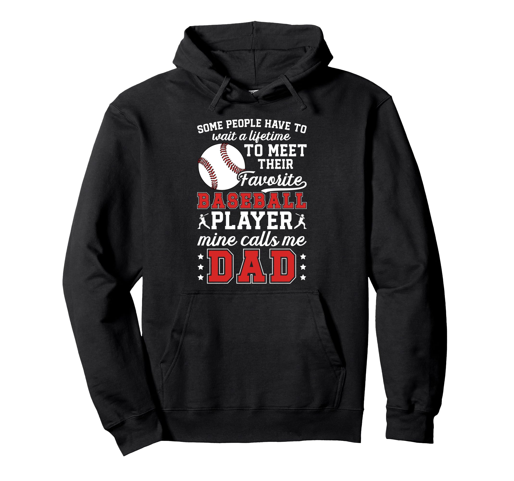 Proud Baseball Dad Baseball Player Dad Hoodie - Graphic Print Men Women - T-Shirt, Sweatshirt, Hoodie
