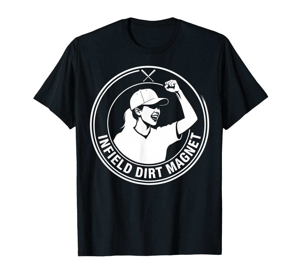 Infield Dirt Magnet Baseball Mom T-Shirt - Minimalist Print Men Women - T-Shirt, Sweatshirt, Hoodie