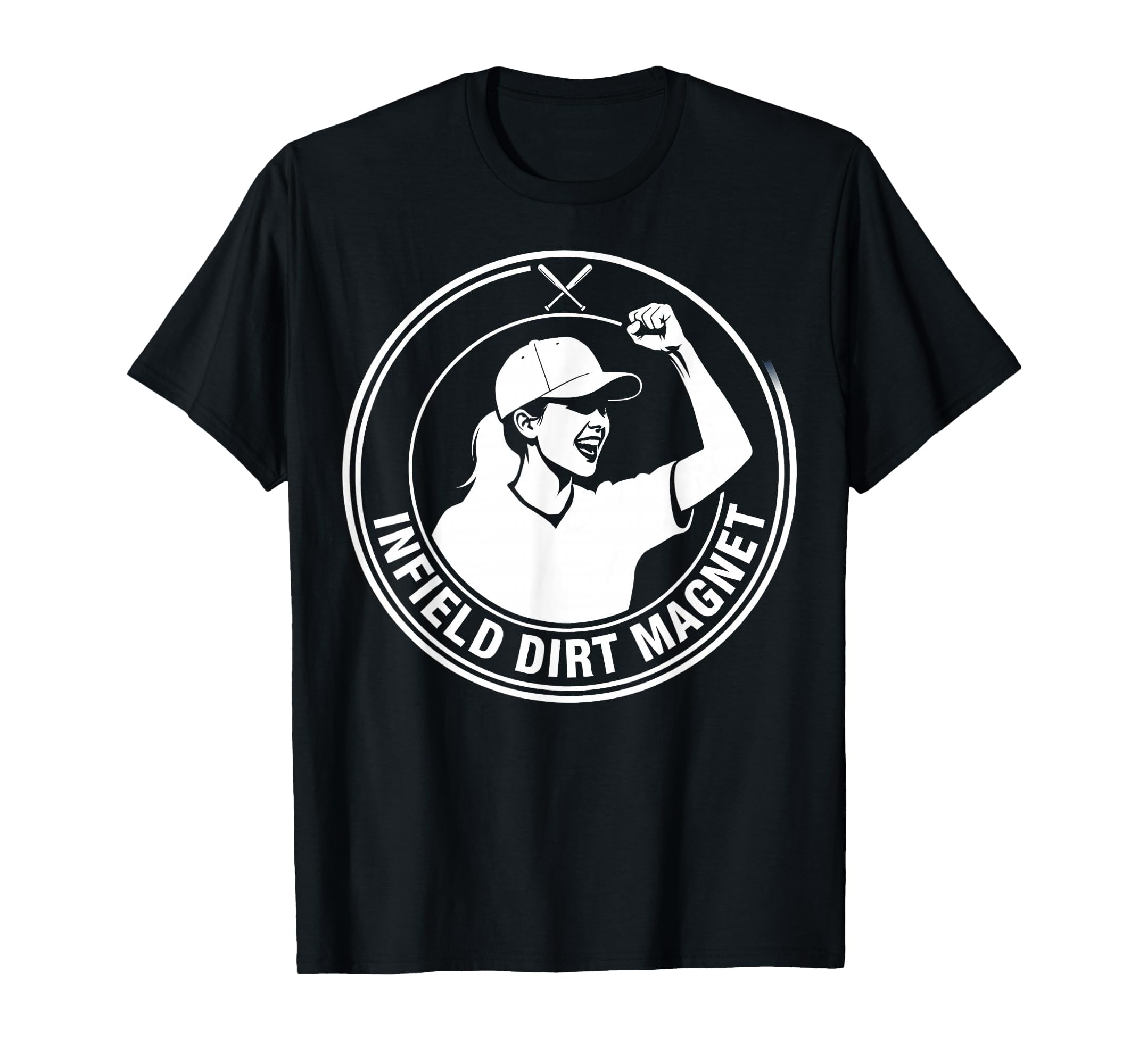 Infield Dirt Magnet Baseball Mom T-Shirt - Minimalist Print Men Women - T-Shirt, Sweatshirt, Hoodie
