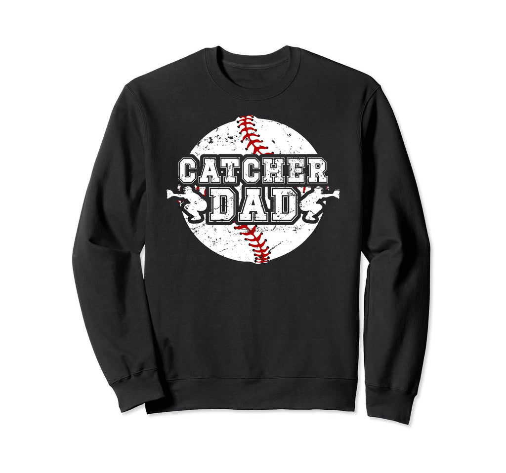 Baseball Catcher Dad Proud Sweatshirt - Custom Art Print for Adults - T-Shirt, Sweatshirt, Hoodie
