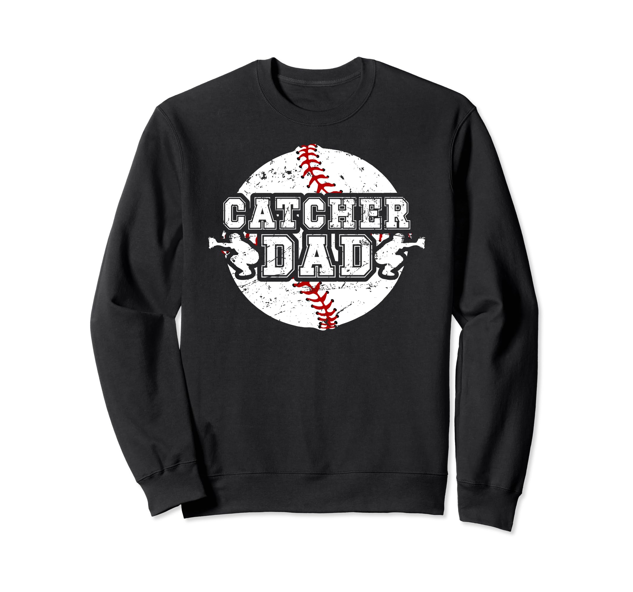 Baseball Catcher Dad Proud Sweatshirt - Custom Art Print for Adults - T-Shirt, Sweatshirt, Hoodie