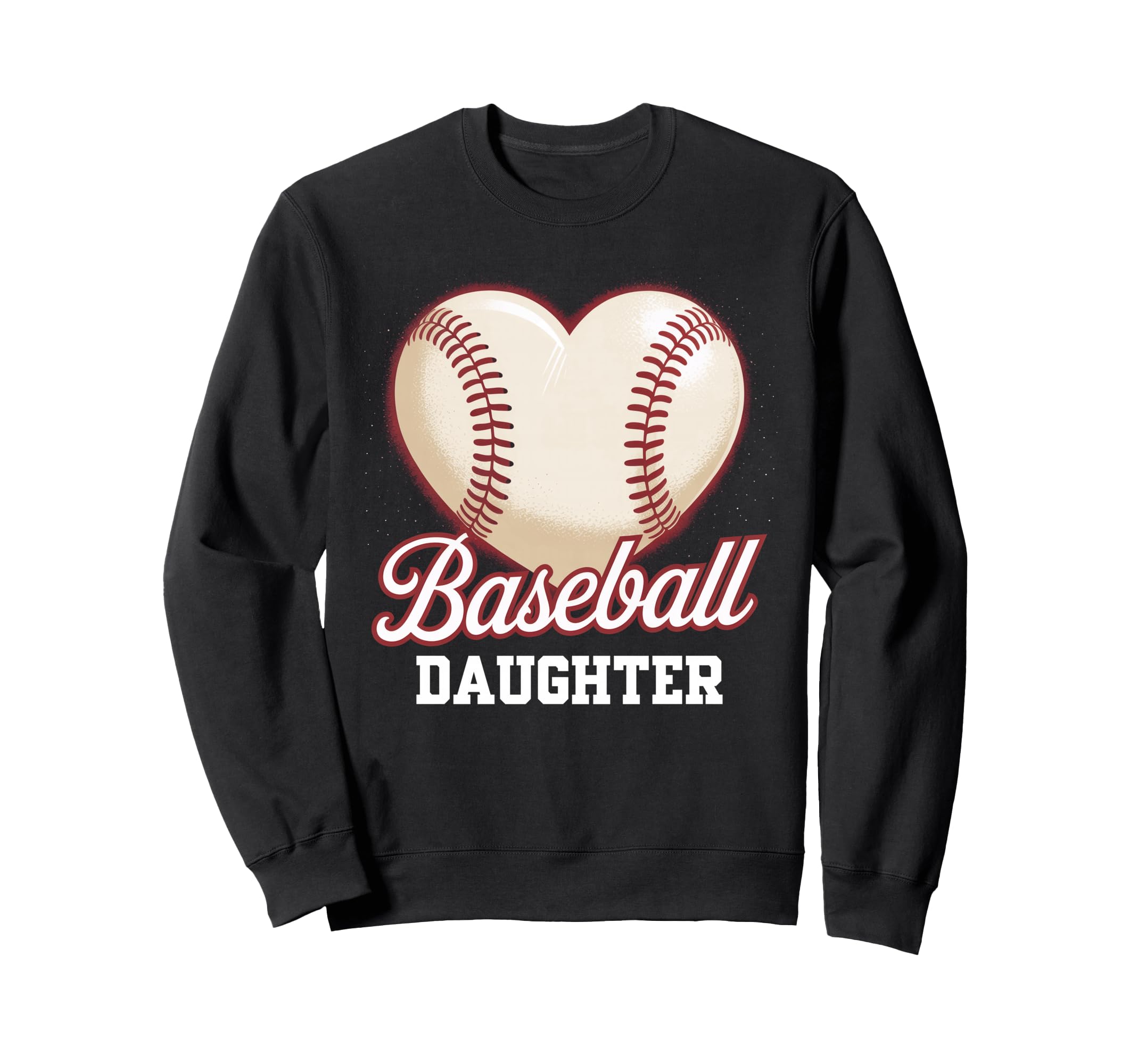 Heart Baseball Daughter Mothers Day Sweatshirt - Unique Graphic Men Women - T-Shirt, Sweatshirt, Hoodie