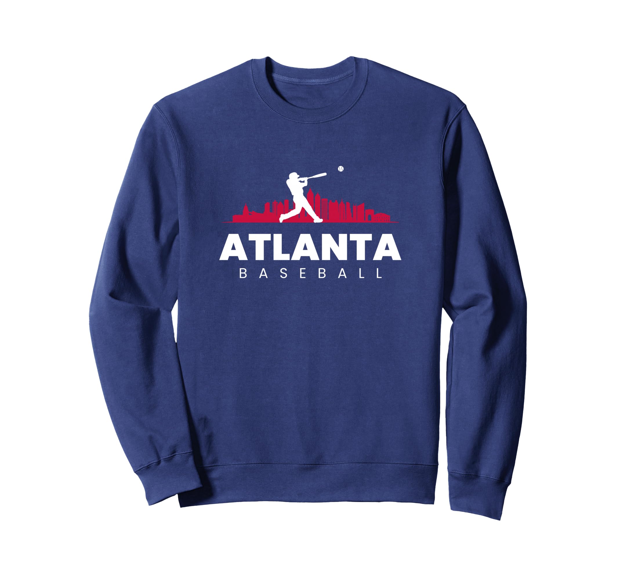 Atlanta Baseball Minimalist Baseball Sweatshirt - Graphic Print Men Women - T-Shirt, Sweatshirt, Hoodie