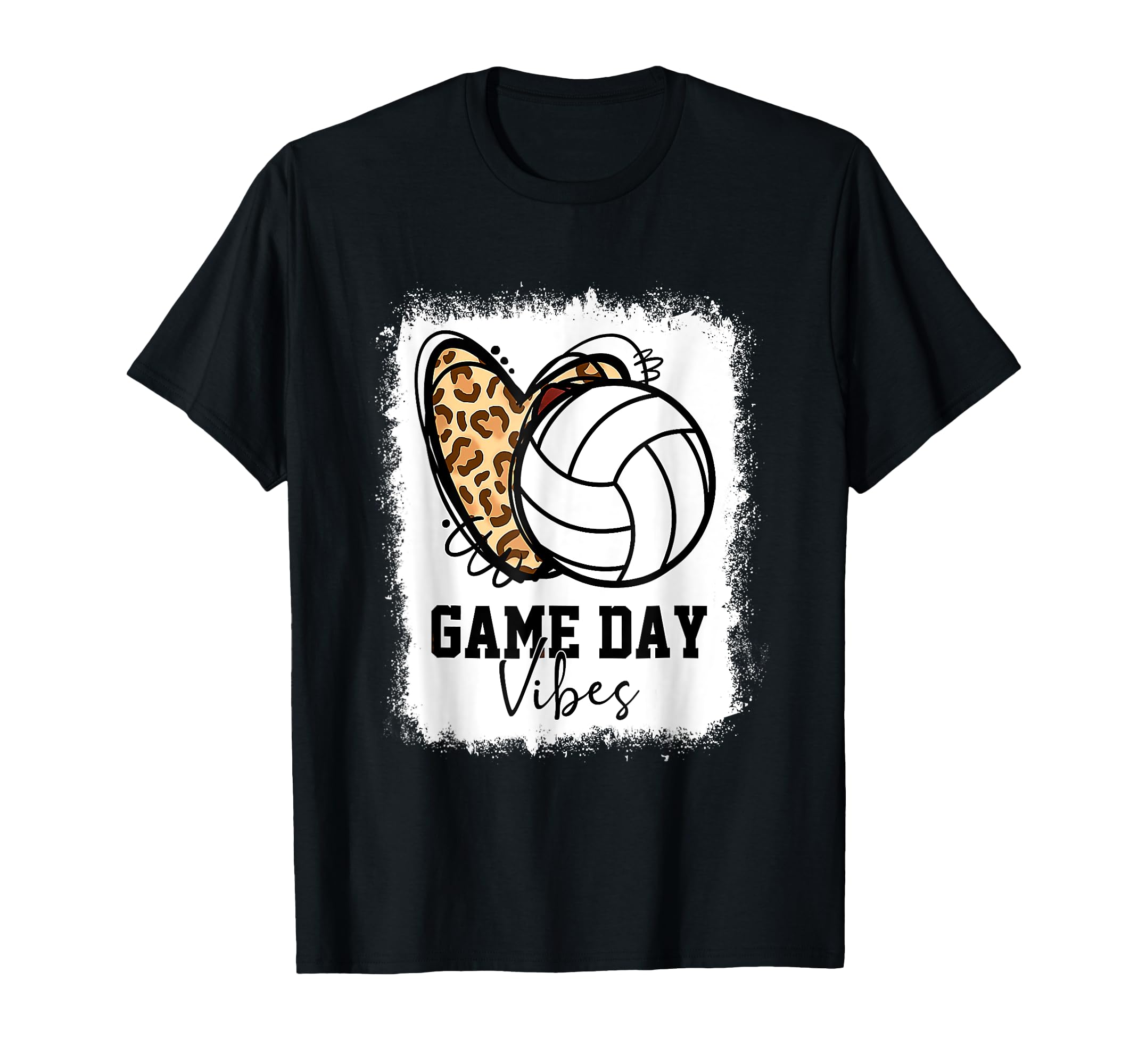 Bleached Volleyball Game Day Vibes T-Shirt - Streetwear Style Unisex - T-Shirt, Sweatshirt, Hoodie