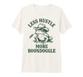 Less Hustle More Boondoggle Cowboy Frog T-Shirt - Aesthetic Graphic Unisex - T-Shirt, Sweatshirt, Hoodie