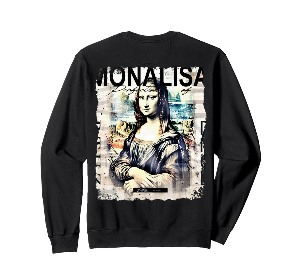 Mona Lisa Art Y2K Back Streetwear Sweatshirt - Streetwear Style Unisex - T-Shirt, Sweatshirt, Hoodie