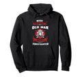 Old Distressed Firefighter Hoodie - Minimalist Print for Adults - T-Shirt, Sweatshirt, Hoodie