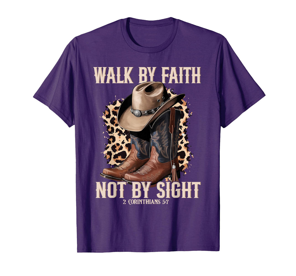 Walk Faith Not Sight Cowboy Cowgirl T-Shirt - Unique Graphic Unisex - T-Shirt, Sweatshirt, Hoodie