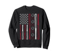 Baseball Patriotic Usa Flag 4Th July Sweatshirt - Trendy Graphic Unisex - T-Shirt, Sweatshirt, Hoodie