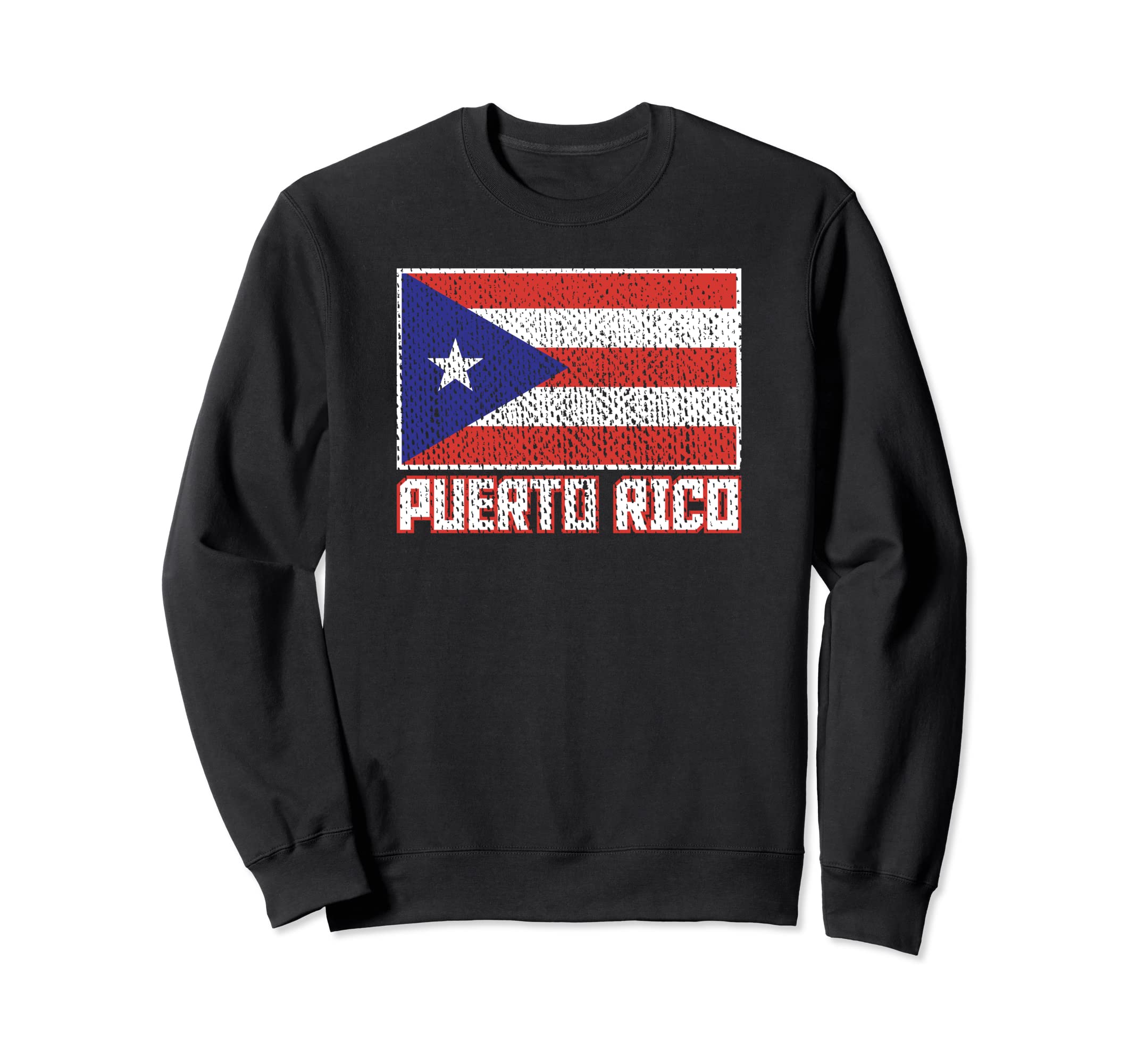 Puerto Rico Flag Distressed Puerto Sweatshirt - Trendy Graphic Men Women - T-Shirt, Sweatshirt, Hoodie