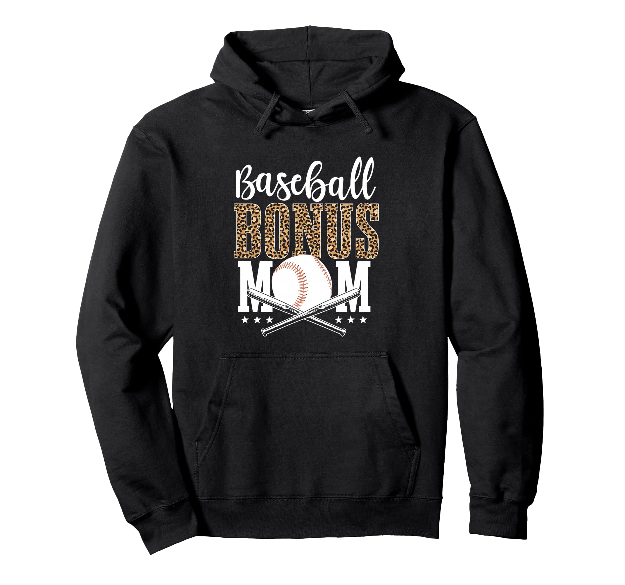 Leopard Baseball Bonus Mom Stepmother Hoodie - Streetwear Style Unisex - T-Shirt, Sweatshirt, Hoodie