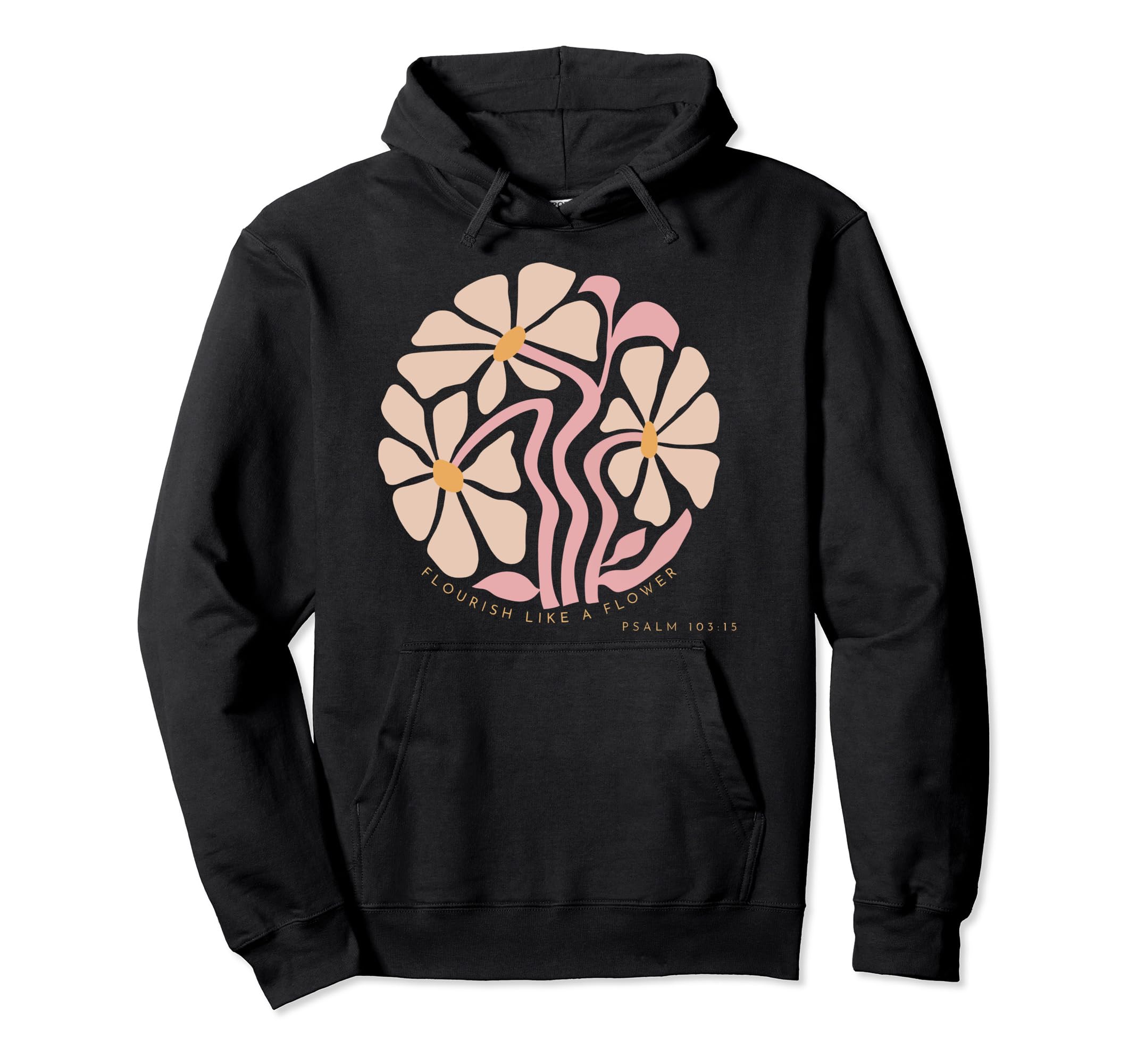 Flourish Like Flower Boho Christian Hoodie - Custom Art Print for Adults - T-Shirt, Sweatshirt, Hoodie