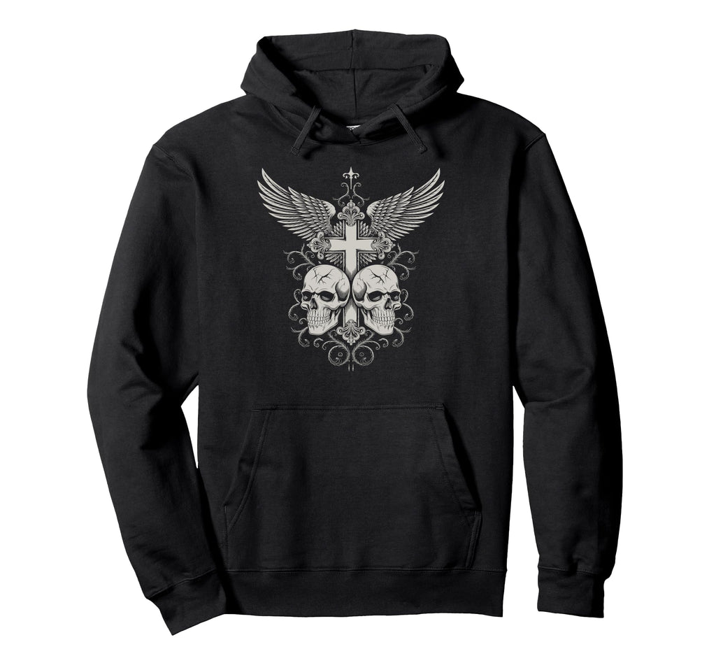 Y2K Grunge Emo Aesthetic Alt Goth Skull Hoodie - Unique Graphic Unisex - T-Shirt, Sweatshirt, Hoodie