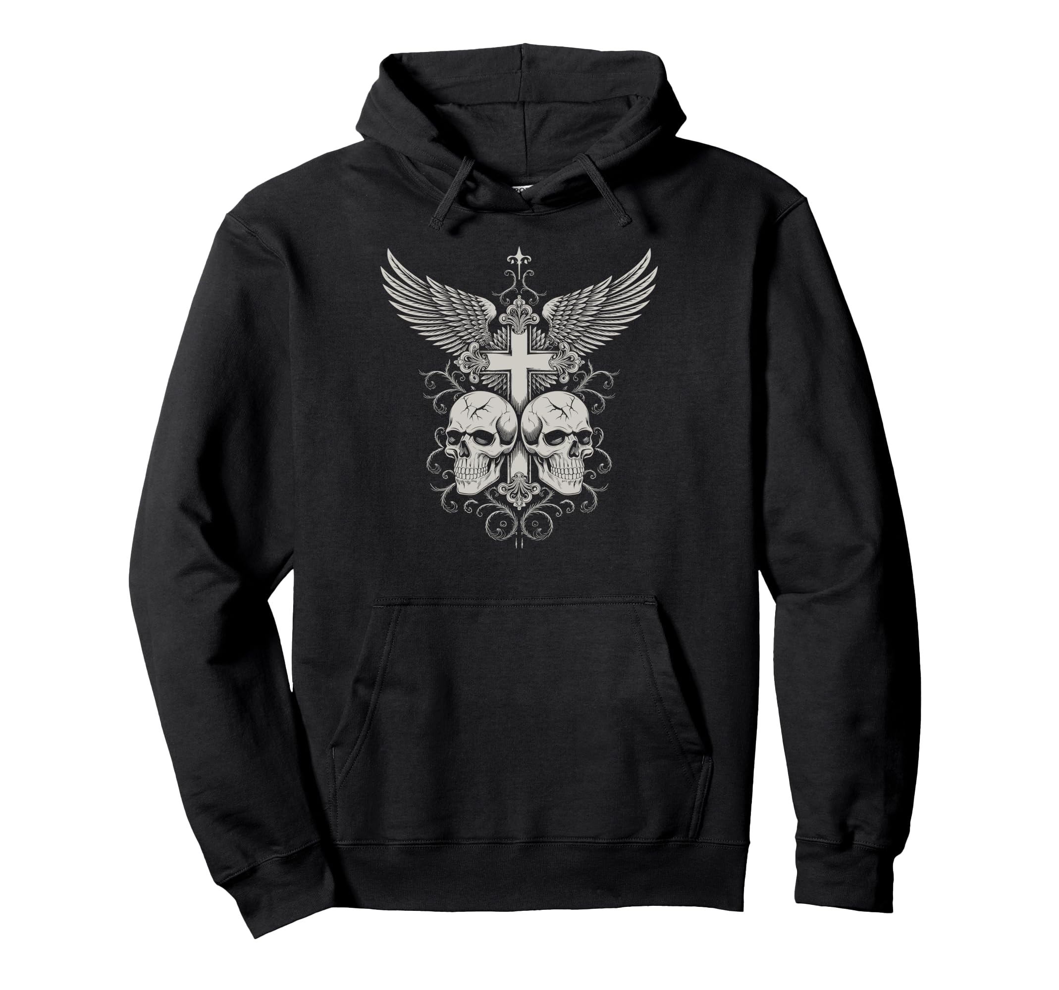Y2K Grunge Emo Aesthetic Alt Goth Skull Hoodie - Unique Graphic Unisex - T-Shirt, Sweatshirt, Hoodie