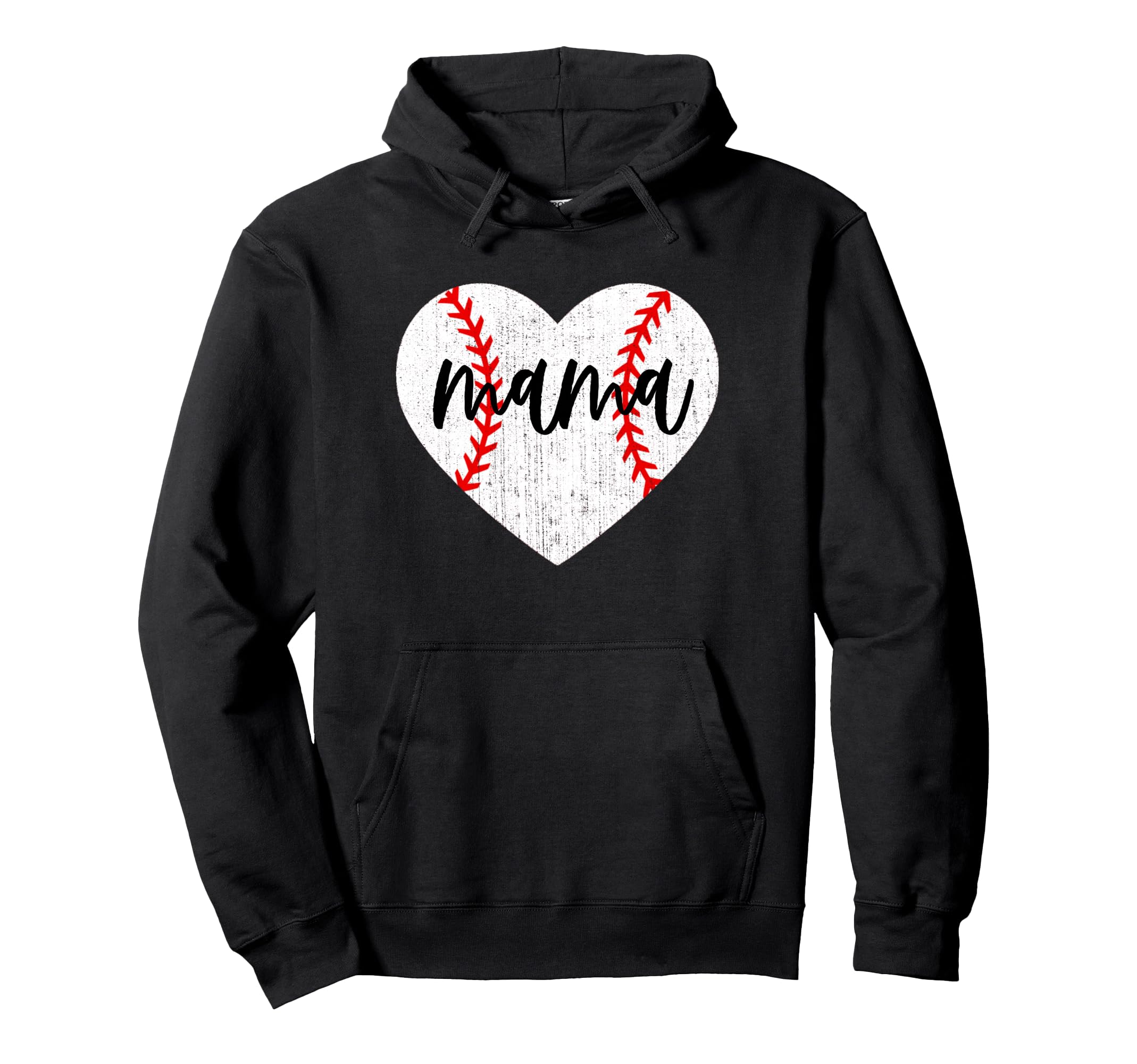 Heart Baseball Mama Baseball Game Day Mom Hoodie - Trendy Graphic Unisex - T-Shirt, Sweatshirt, Hoodie