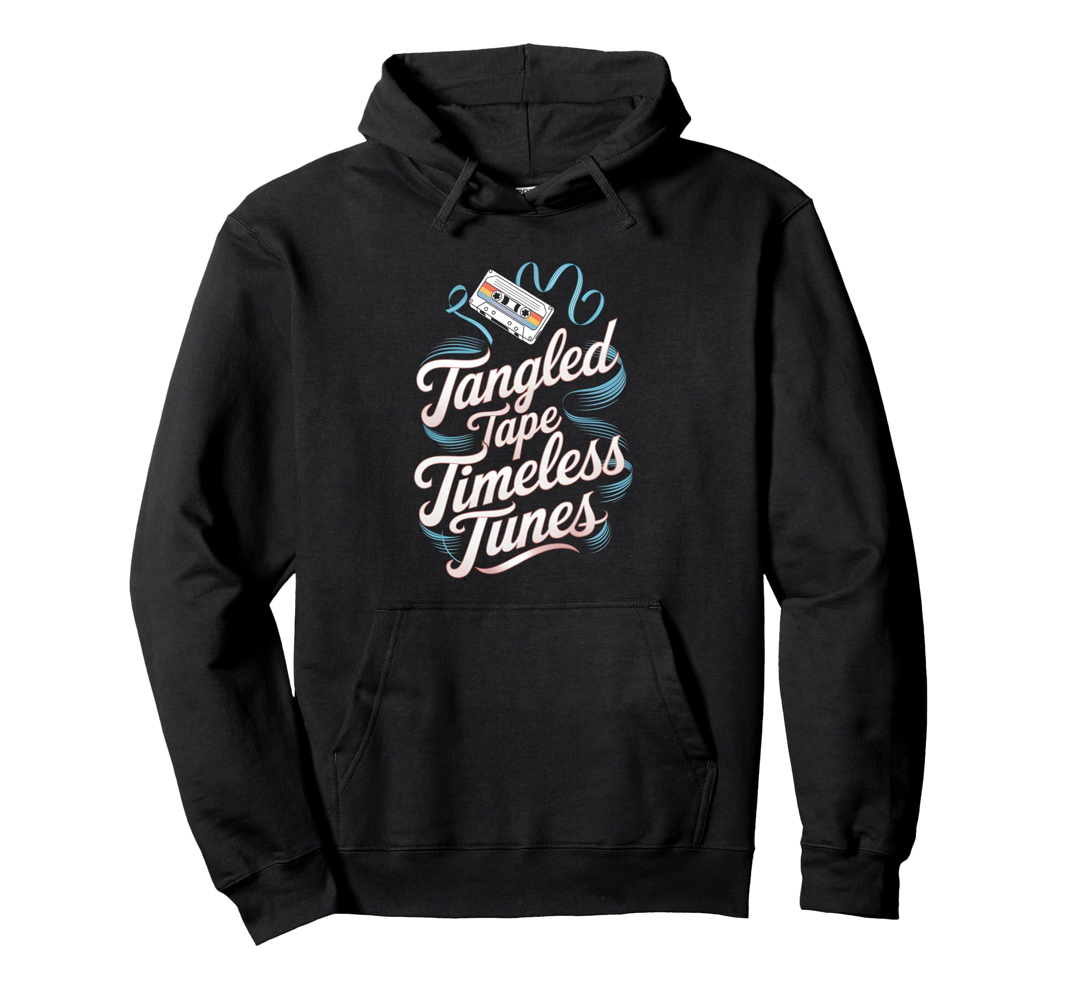 Tangled Tape Timeless Tunes Cassette Hoodie - Minimalist Print Men Women - T-Shirt, Sweatshirt, Hoodie