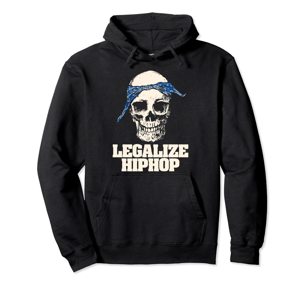 Legalize Hiphop Skull Do Rag Bandana Old Hoodie - Aesthetic Graphic Unisex - T-Shirt, Sweatshirt, Hoodie