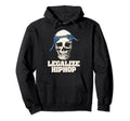 Legalize Hiphop Skull Do Rag Bandana Old Hoodie - Aesthetic Graphic Unisex - T-Shirt, Sweatshirt, Hoodie