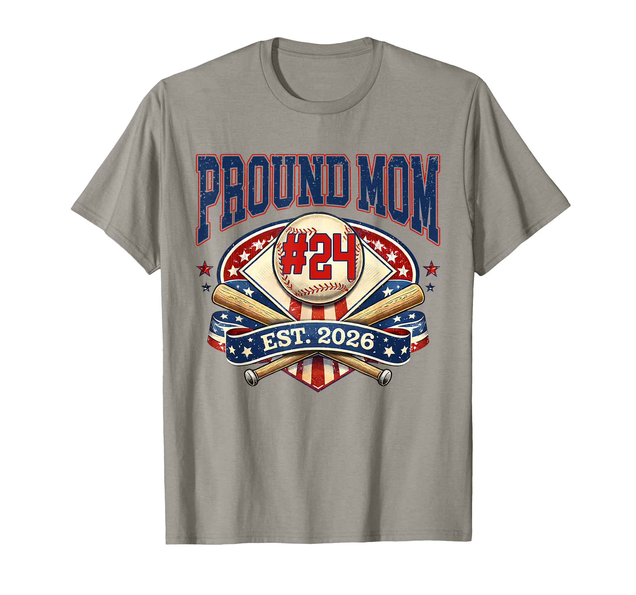 Custom Proud Mom Baseball Jersey Number T-Shirt - Graphic Print Men Women - T-Shirt, Sweatshirt, Hoodie