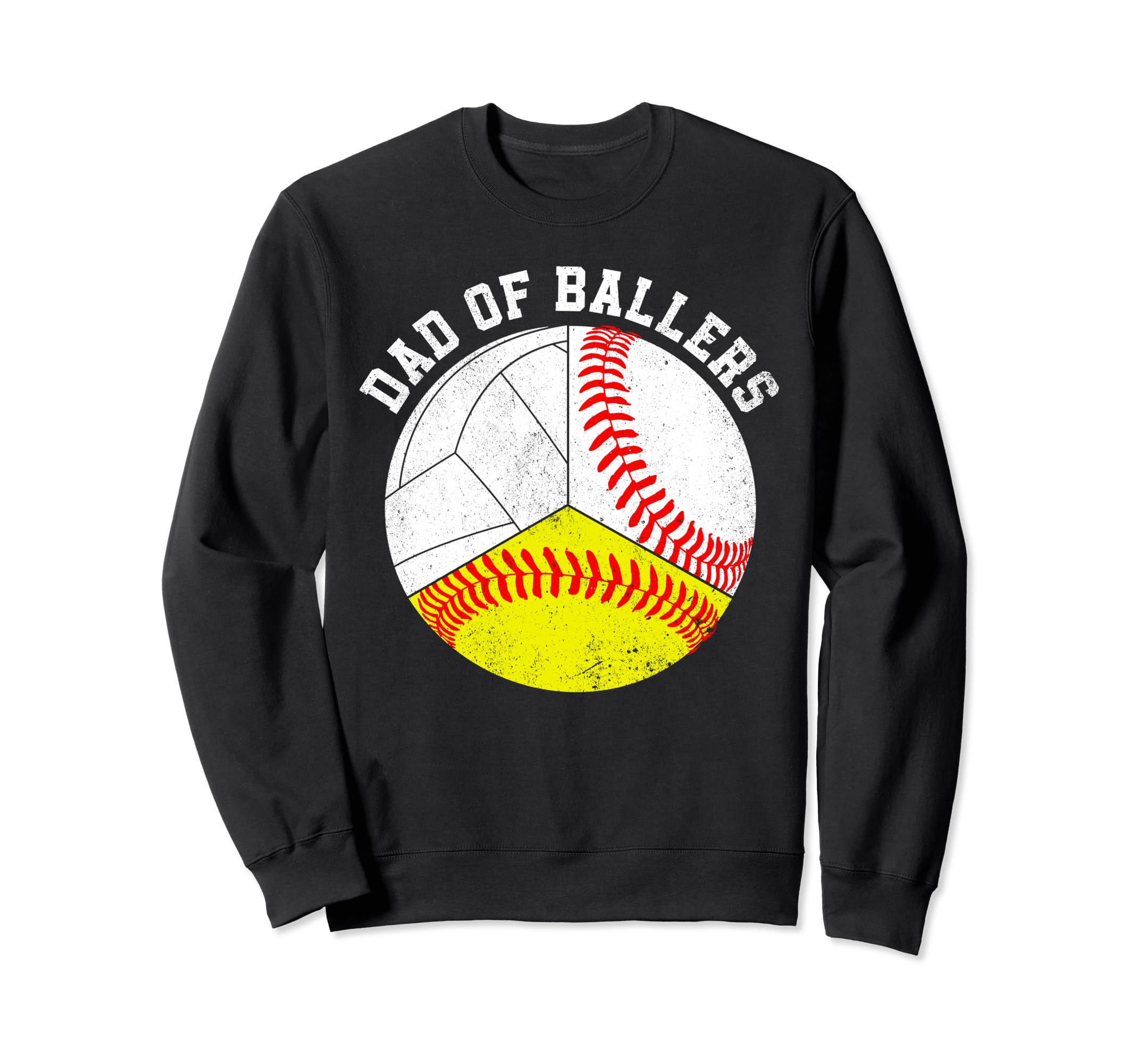 Dad Ballers Funny Baseball Sweatshirt - Custom Art Print for Adults - T-Shirt, Sweatshirt, Hoodie
