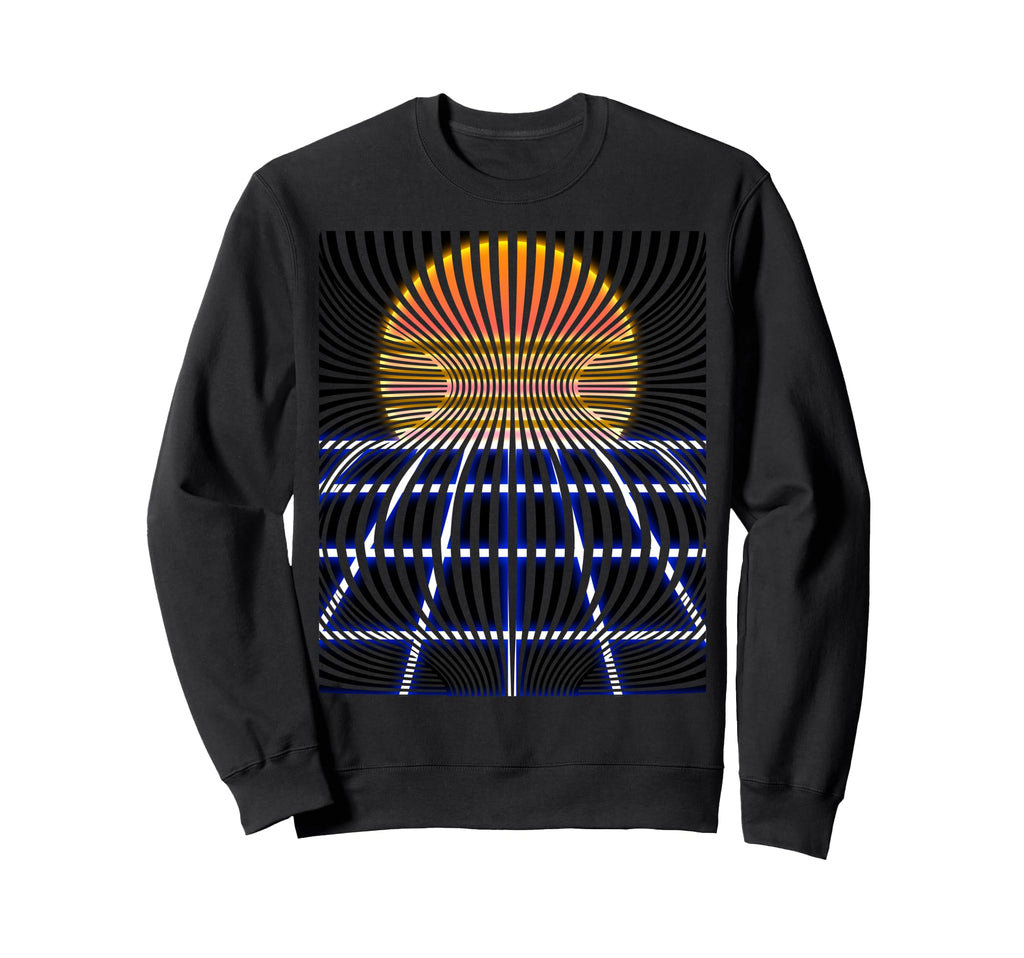 80S Neon Vaporwave Techno Rave Edm Sweatshirt - Unique Graphic for Adults - T-Shirt, Sweatshirt, Hoodie