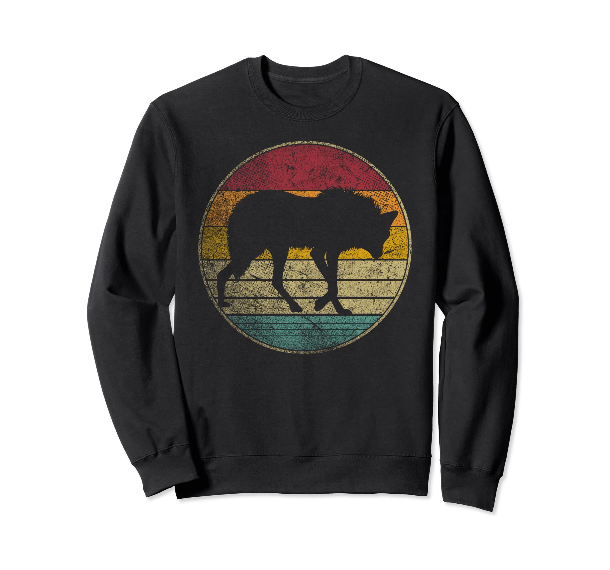 Maned Wolf Wolves Distressed Sweatshirt - Custom Art Print Men Women - T-Shirt, Sweatshirt, Hoodie