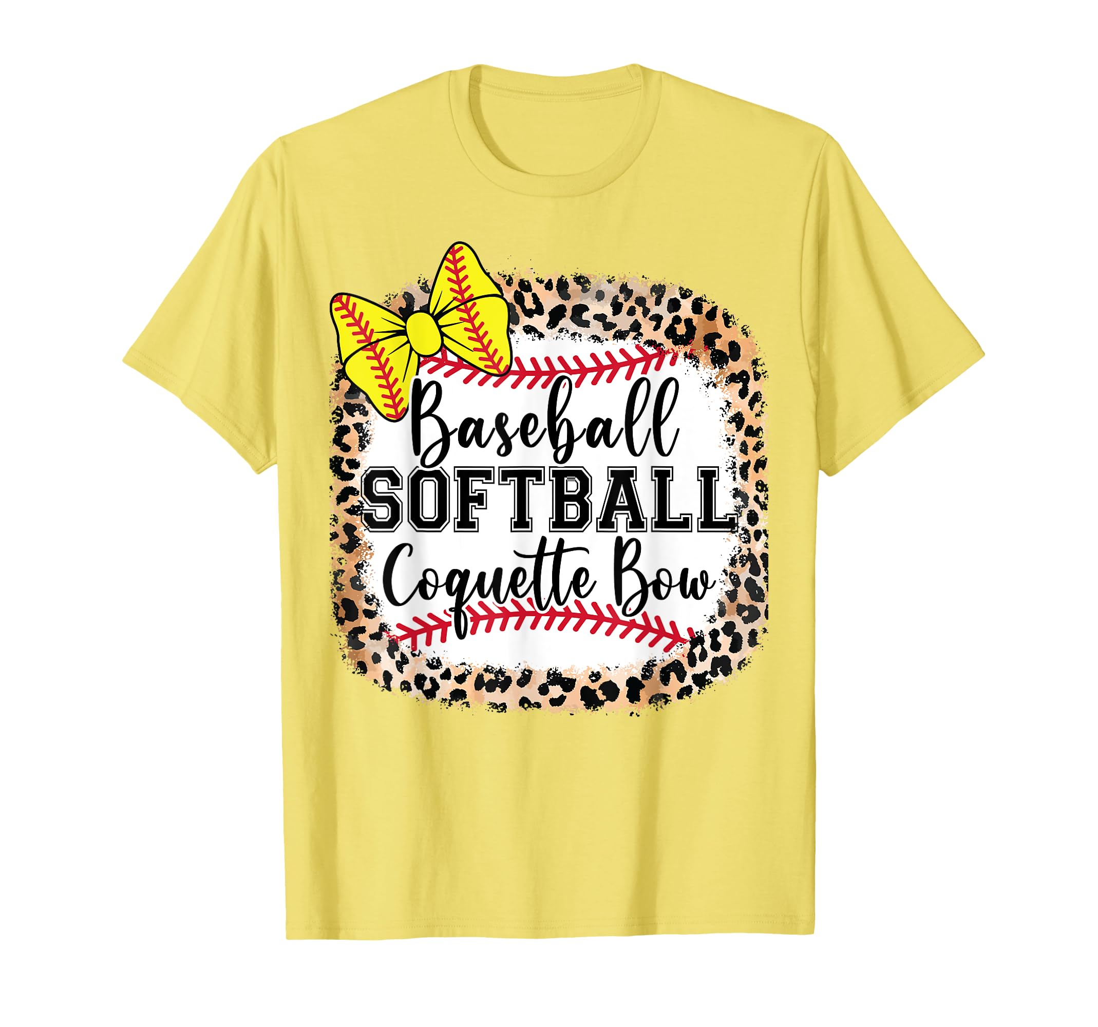 Baseball Softball Coquette Bow Teen T-Shirt - Trendy Graphic for Adults - T-Shirt, Sweatshirt, Hoodie