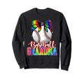 Tie Dye Baseball Grandma Mom Mama Sweatshirt - Unique Graphic Men Women - T-Shirt, Sweatshirt, Hoodie