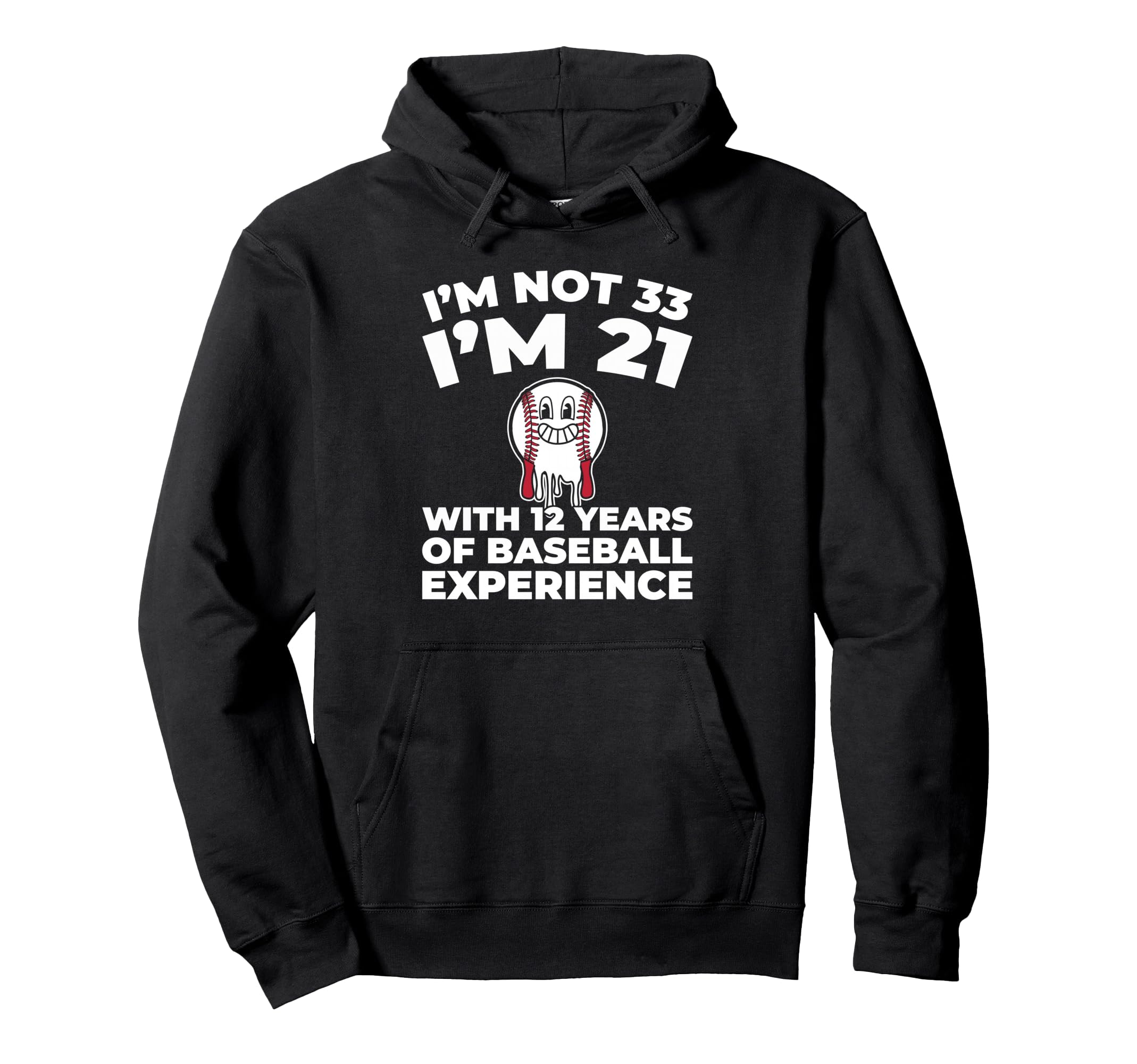 33Th Birthday Baseballer Baseball Hoodie - Aesthetic Graphic for Adults - T-Shirt, Sweatshirt, Hoodie