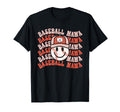 Baseball Mama Leopard Happy Face T-Shirt - Fun Novelty Design Unisex - T-Shirt, Sweatshirt, Hoodie