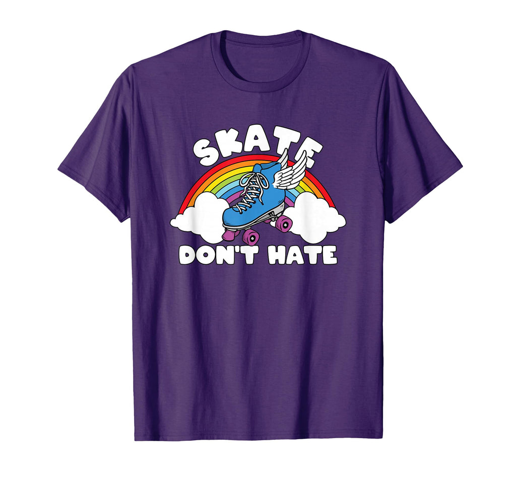 Lgbt Flag Rainbow Skate Dont Hate T-Shirt - Novelty Apparel for Adults - T-Shirt, Sweatshirt, Hoodie