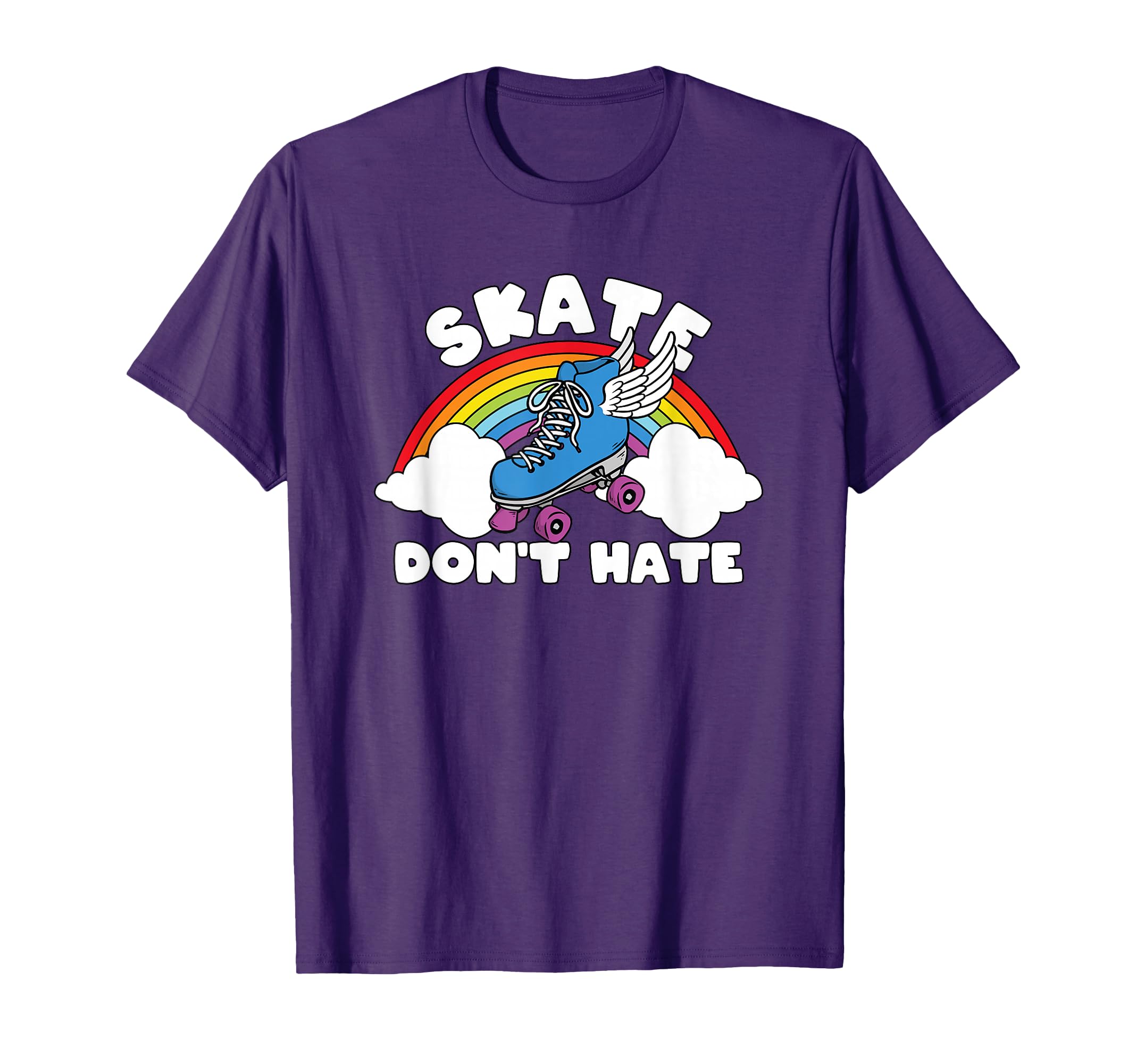 Lgbt Flag Rainbow Skate Dont Hate T-Shirt - Novelty Apparel for Adults - T-Shirt, Sweatshirt, Hoodie