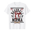 Coquette Bow Baseball Mama Checkered T-Shirt - Minimalist Print Men Women - T-Shirt, Sweatshirt, Hoodie