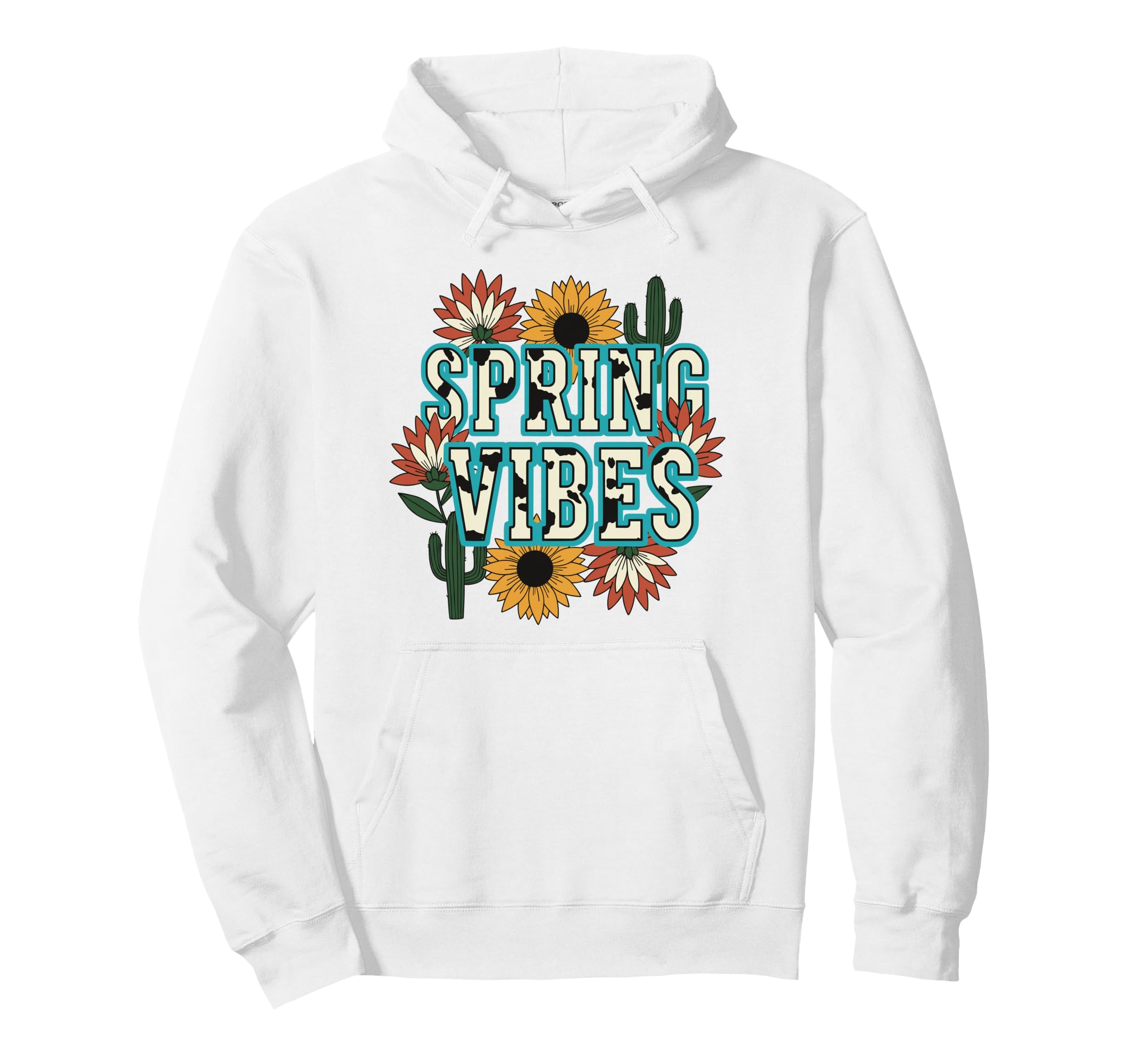 Spring Vibes Floral Botanical Nature Hoodie - Graphic Print Men Women - T-Shirt, Sweatshirt, Hoodie