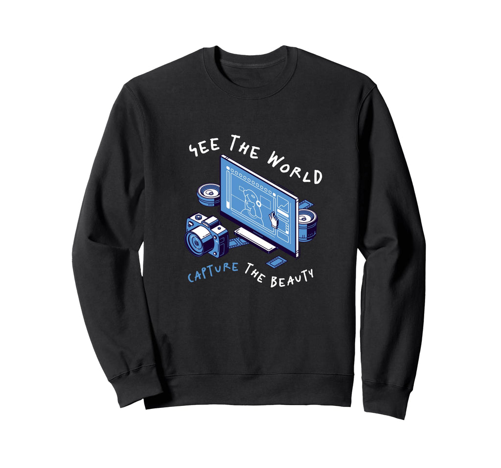 Photography Camera Snap Photo Sweatshirt - Minimalist Print Men Women - T-Shirt, Sweatshirt, Hoodie