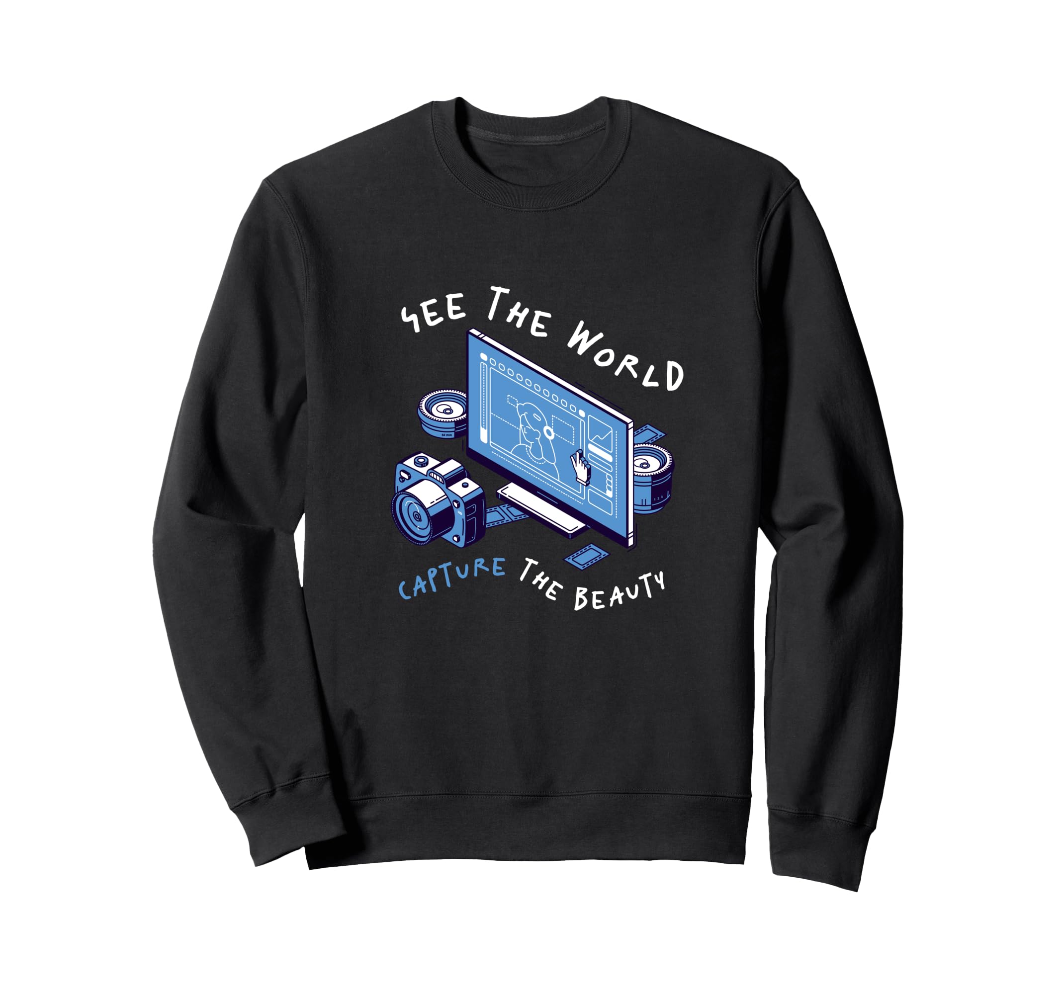 Photography Camera Snap Photo Sweatshirt - Minimalist Print Men Women - T-Shirt, Sweatshirt, Hoodie