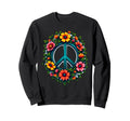 60S 70S Flower Power Groovy Love Sweatshirt - Minimalist Print Men Women - T-Shirt, Sweatshirt, Hoodie