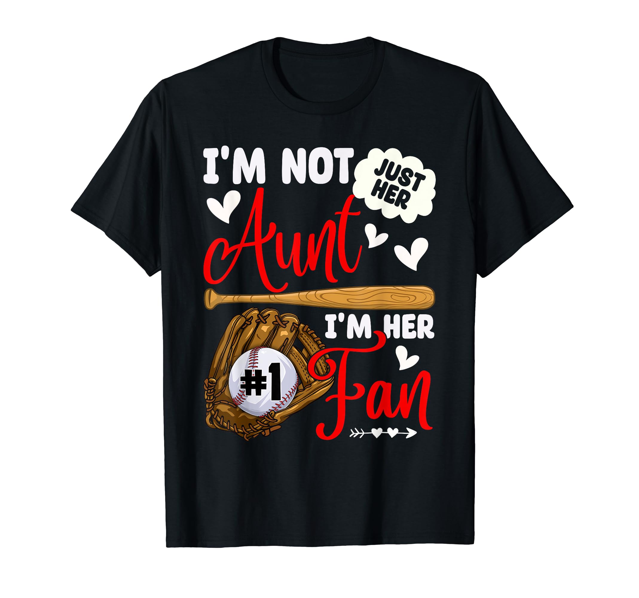 Not Just Her Aunt Her Number 1 Fan Proud T-Shirt - Minimalist Print Unisex - T-Shirt, Sweatshirt, Hoodie