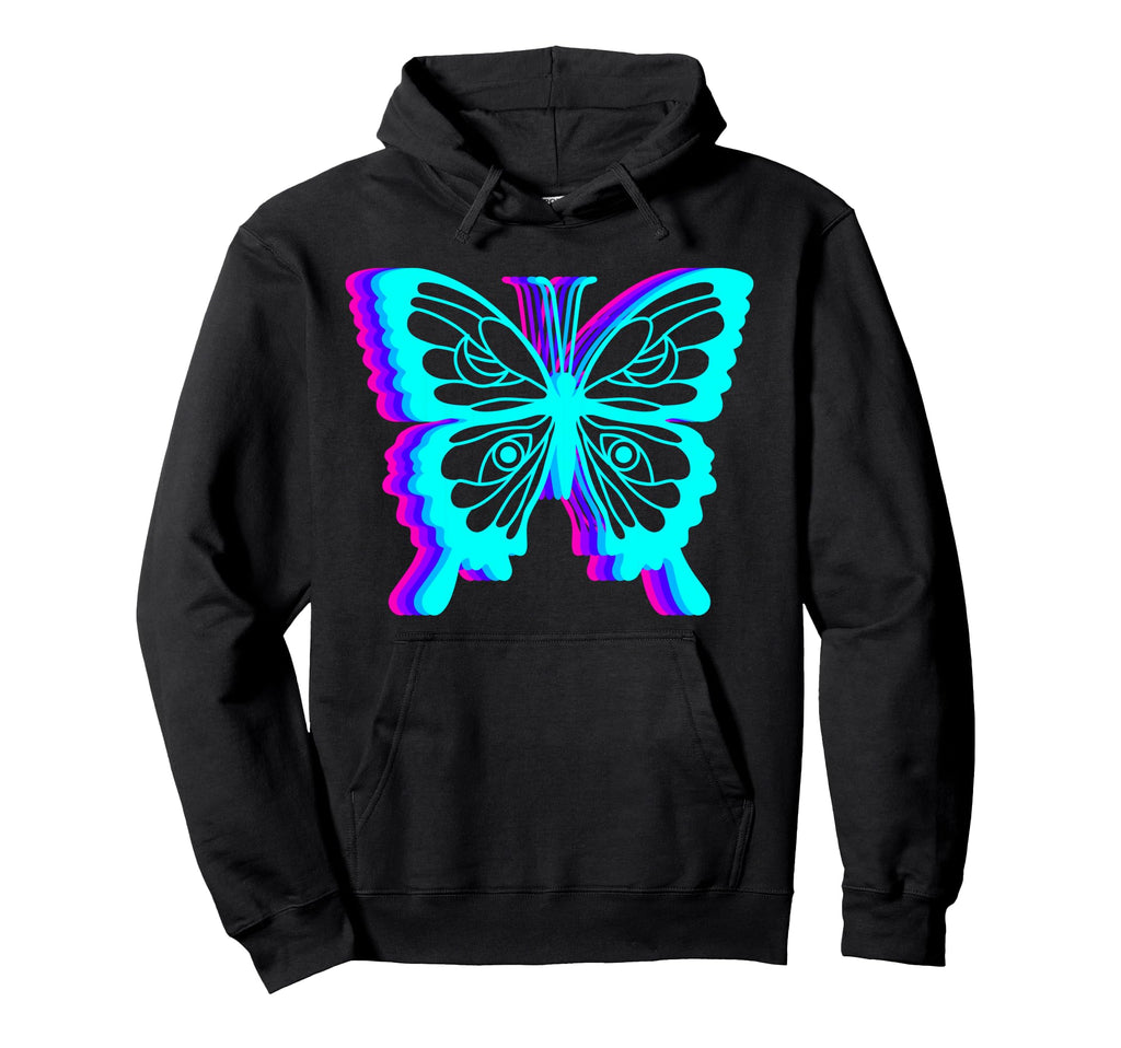 Butterfly Insect Vaporwave Hoodie - Unique Graphic Men Women - T-Shirt, Sweatshirt, Hoodie