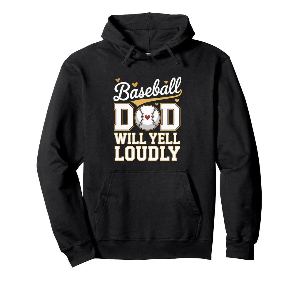 Baseball Dad Hoodie - Graphic Print Men Women - T-Shirt, Sweatshirt, Hoodie