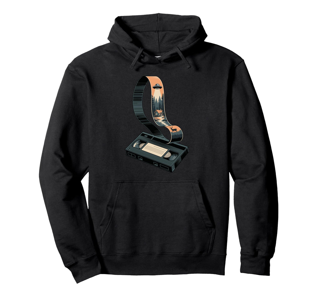 Multiple Exposure Art Cassette Player Hoodie - Trendy Graphic for Adults - T-Shirt, Sweatshirt, Hoodie