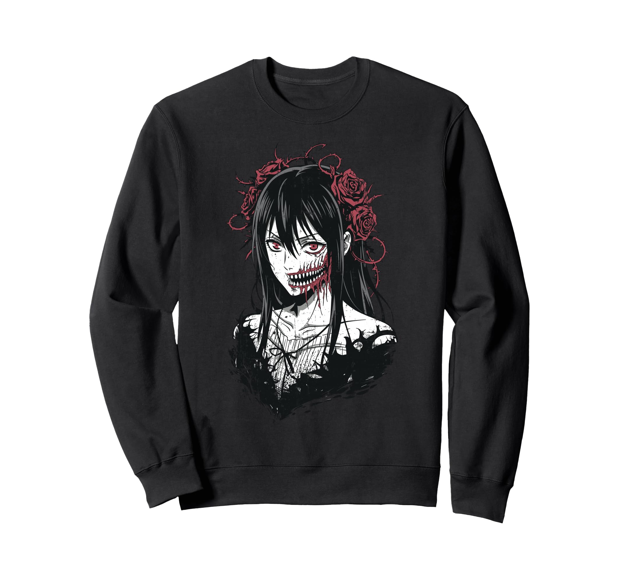 Japanese Goth Hannya Japan Horror Sweatshirt - Trendy Graphic Men Women - T-Shirt, Sweatshirt, Hoodie