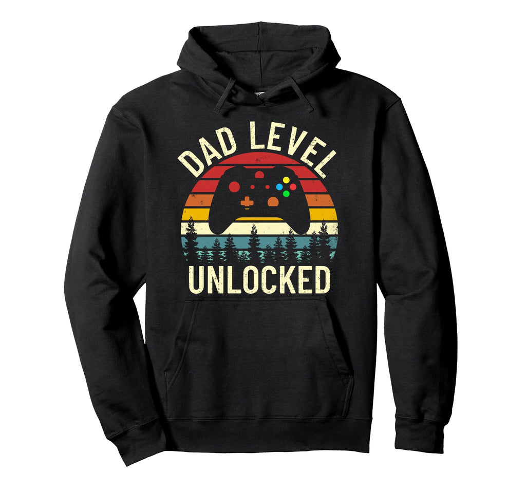 Dad Level Unlocked Funny Gamer New Hoodie - Casual Everyday Wear Men Women - T-Shirt, Sweatshirt, Hoodie