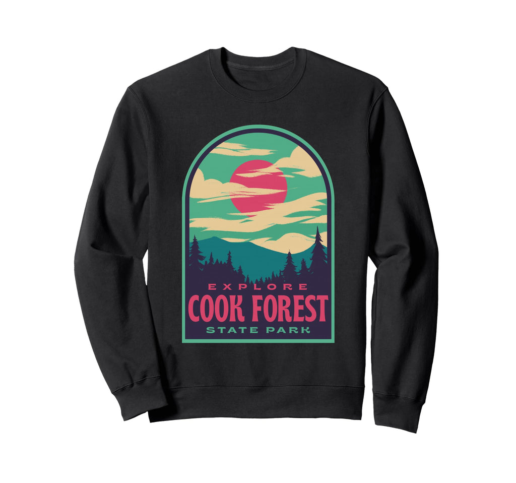 Cook Forest State Park Sunset Sweatshirt - Trendy Graphic for Adults - T-Shirt, Sweatshirt, Hoodie