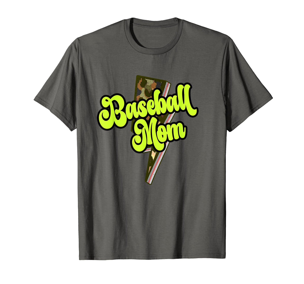 Baseball Mom Leopard Bolt Thunder T-Shirt - Fun Novelty Design for Adults - T-Shirt, Sweatshirt, Hoodie