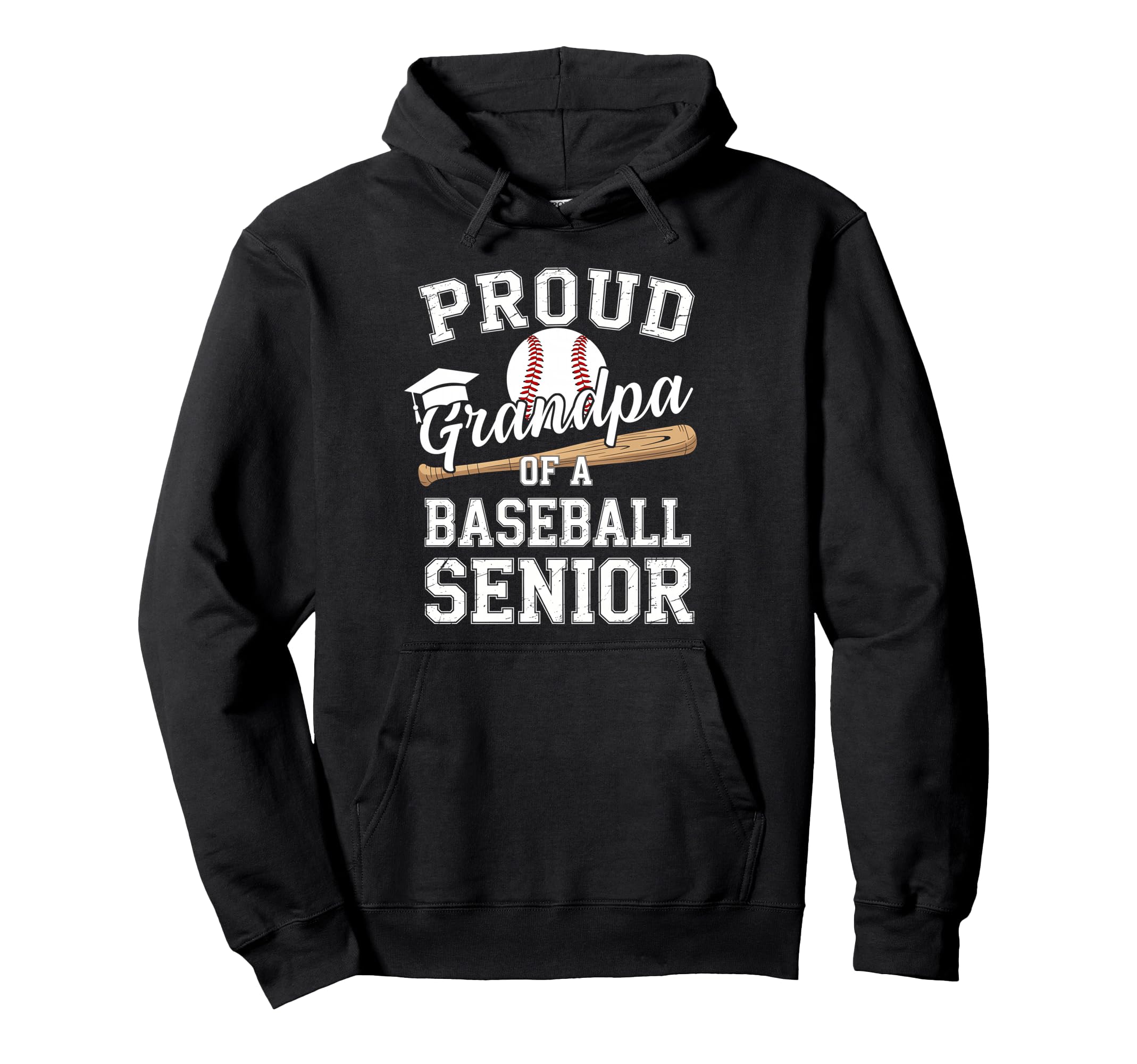 Proud Grandpa 2026 Senior Baseball Graduation Hoodie - Graphic Print Unisex - T-Shirt, Sweatshirt, Hoodie