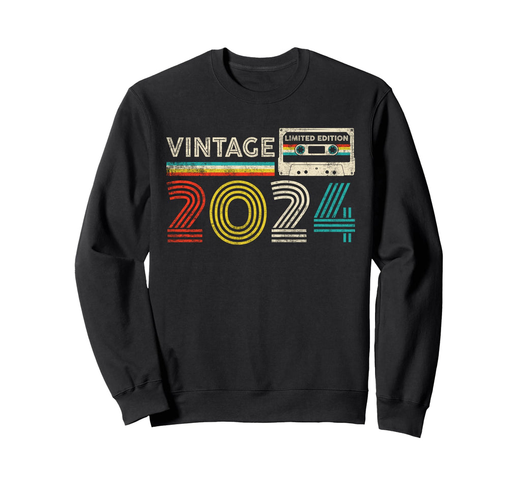 2024 Birthday 2024 Cassette Tape Sweatshirt - Custom Art Print for Adults - T-Shirt, Sweatshirt, Hoodie