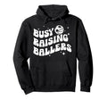 Busy Raising Ballers Volleyball Soccer Hoodie - Trendy Graphic for Adults - T-Shirt, Sweatshirt, Hoodie