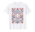 Funny Baseball Sister Snacks Floral T-Shirt - Minimalist Print for Adults - T-Shirt, Sweatshirt, Hoodie