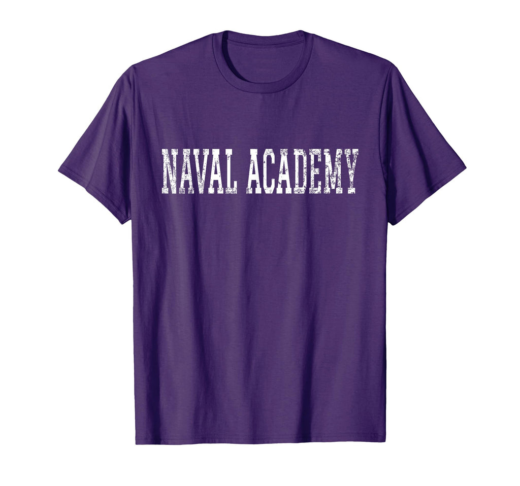 Naval Academy White Text T-Shirt - Casual Everyday Wear Men Women - T-Shirt, Sweatshirt, Hoodie